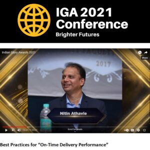 Best in “On Time Delivery Performance”