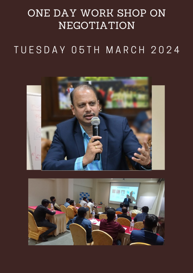 Read more about the article One Day Workshop on Negotiation 05-03-2024