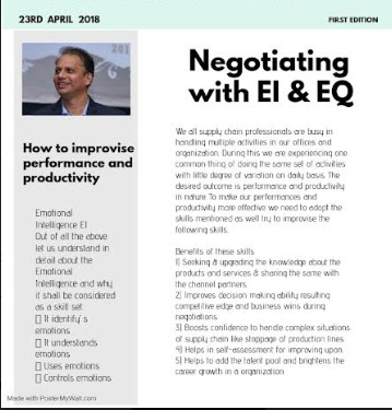 Read more about the article Article on Negotiating with EI & EQ – Mind Tool-Enhancing Supply Chain